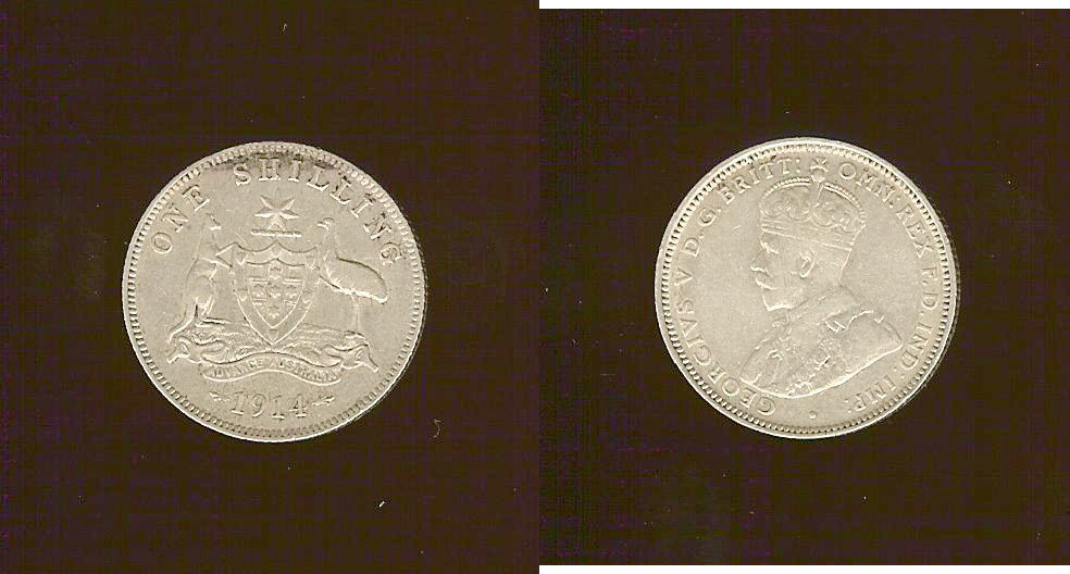 AUSTRALIE 1 Shilling Georges V 1914 Londres TTB